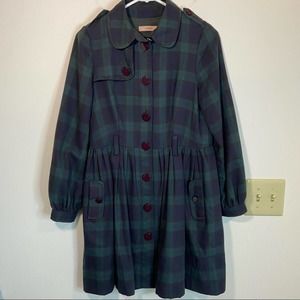 Black Watch Plaid Academia Shirt Dress